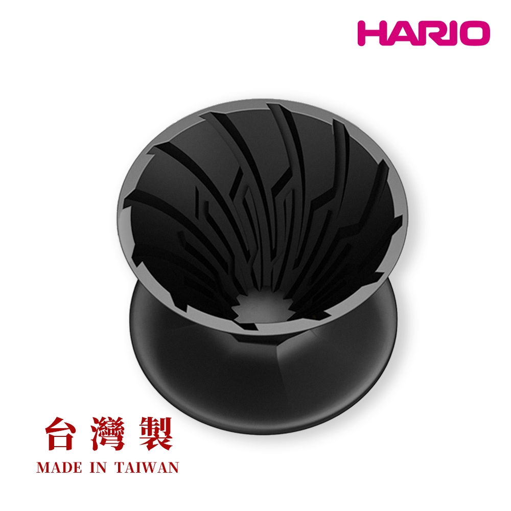 HARIO Alpha Conical Ribs Ceramic Filter Bowl-01 Black Hand-Punched V60 ...