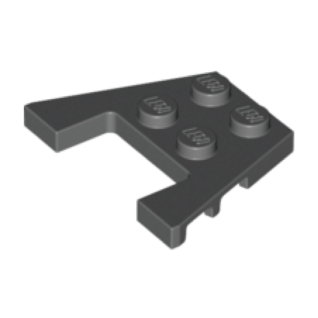 COOLPON|This Is LEGO Lego's Parts Wedge Plate 3x4 28842 48183 Dark Gray ...
