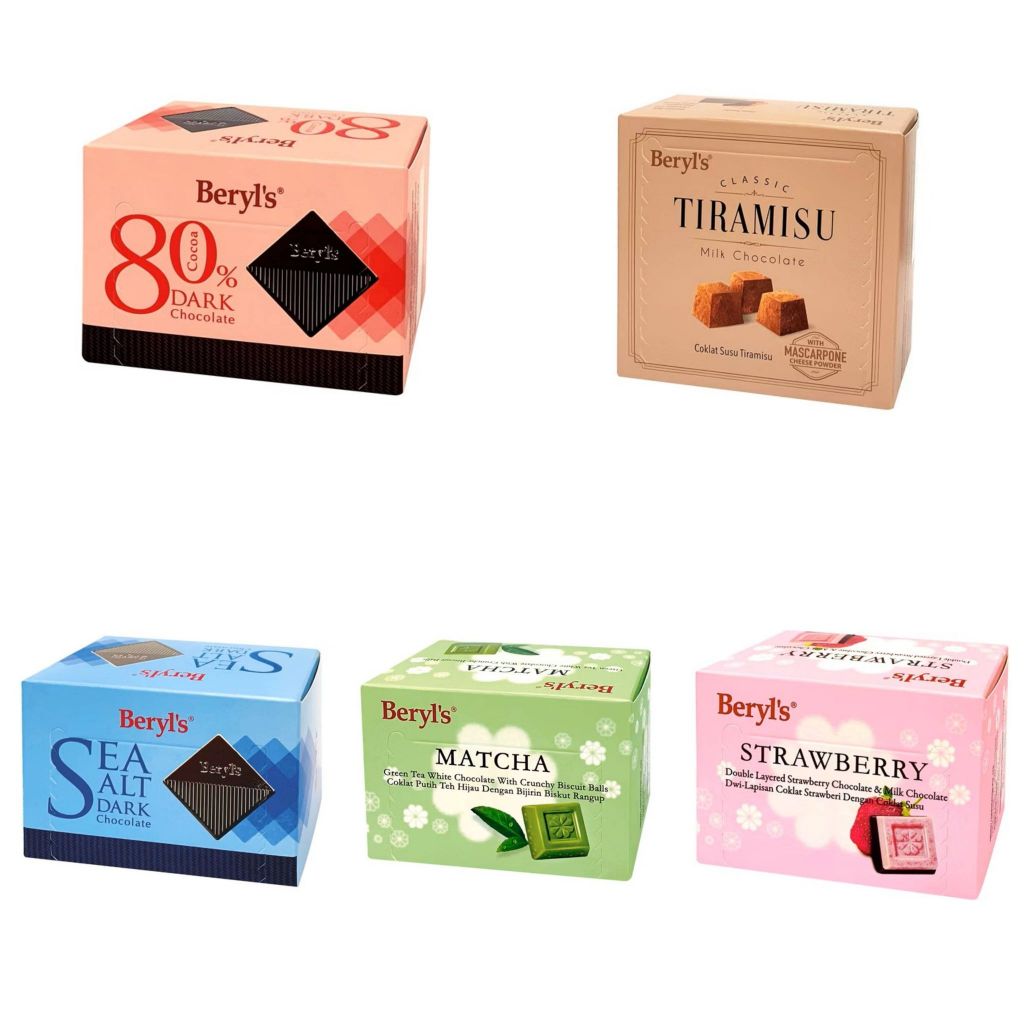 Beryl's Malaysia 80% Cocoa Content Dark Chocolate/Tirami Milk Chocolate ...