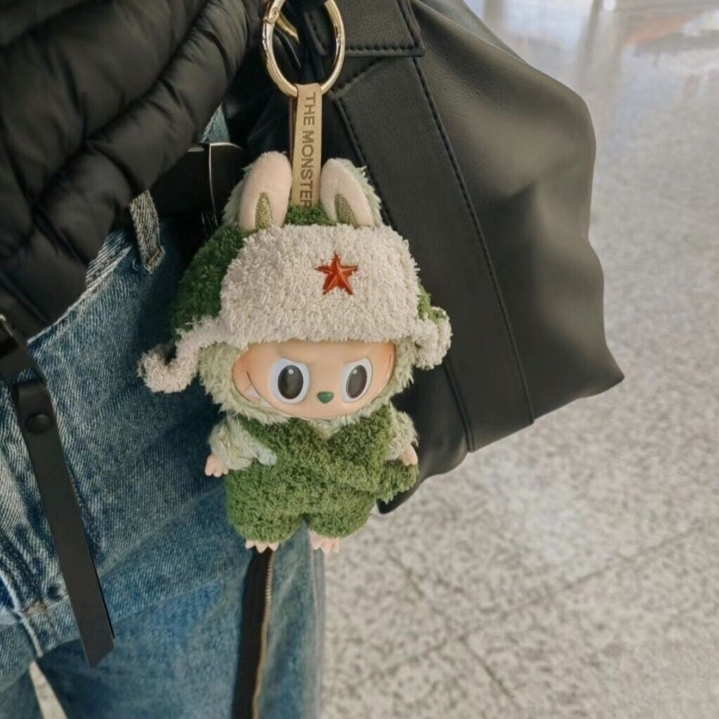 FuNFang _ LABUBU Labubu 17cm Doll Baby Clothes Military Suit Clothes ...
