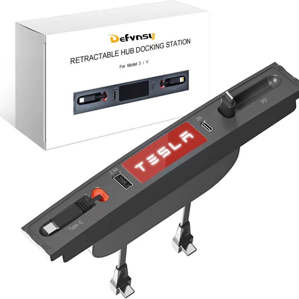 Tainan Tesla Docking Station typec PD 27W Retractable Fast Charging ...