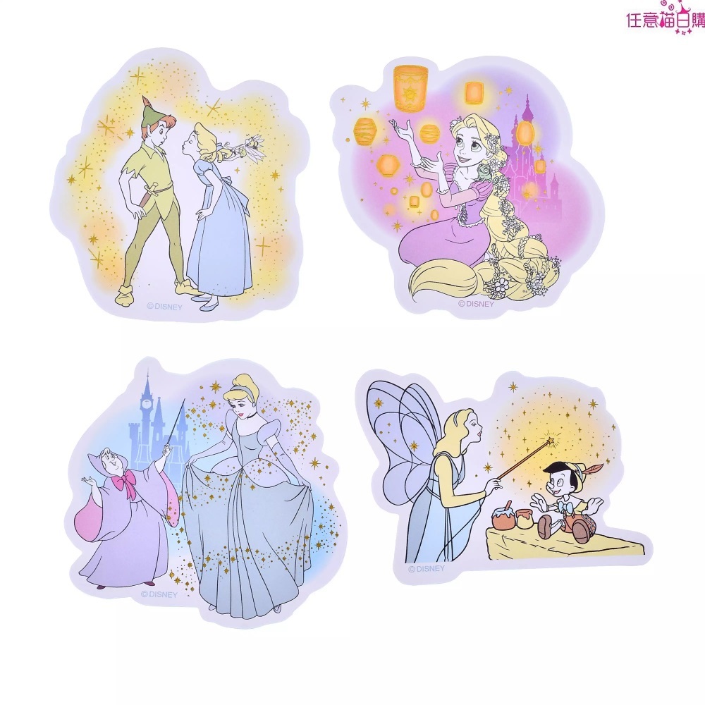 Japan Disney Rapunzel Peter Pan Elf Wonder Fairy Cinderella Sticker ...