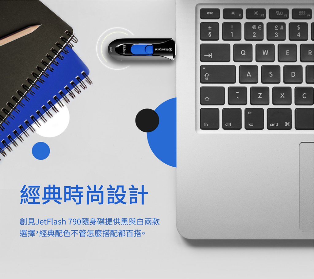TRANSCEND 256G 256GB Flash Drive JetFlash790 USB 3.1 TS256GJF790W ...