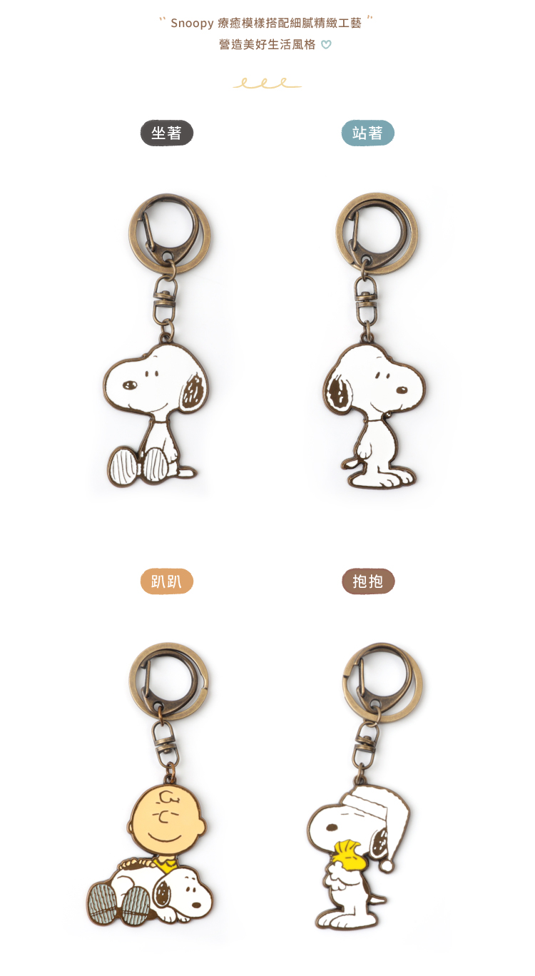 Peanuts Snoopy Metal Key Ring-Norns Original Design Charlie Brown ...