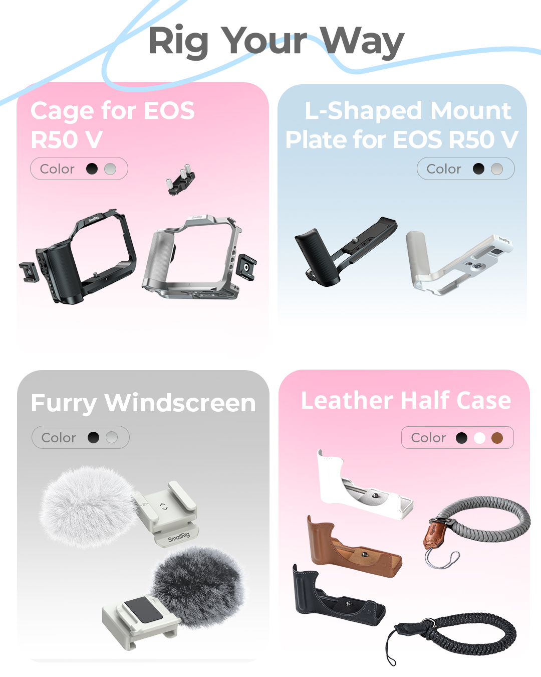 SmallRig 5534 Canon R50V HDMI and USB-C Cable Clip Ready Stock Mirror ...