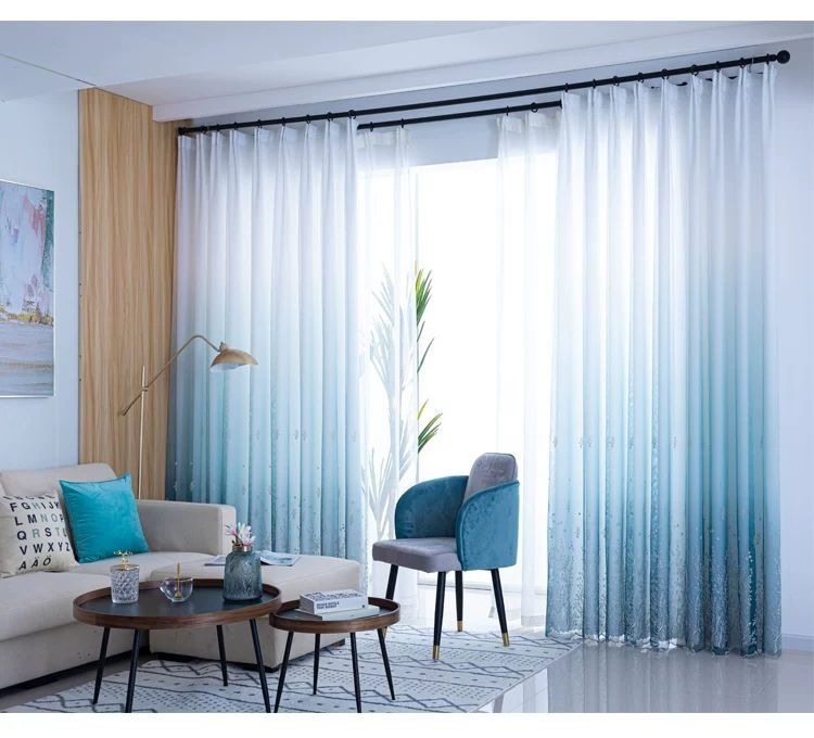 Gauze Curtain Customized Semi-Blackout Anti-Mosquito Door Floor-To ...
