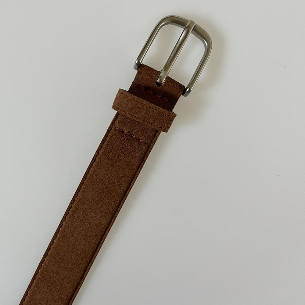 Genuine Korean Texture Round Head Matte Lambskin Belt 4 Colors YUPPIE ...