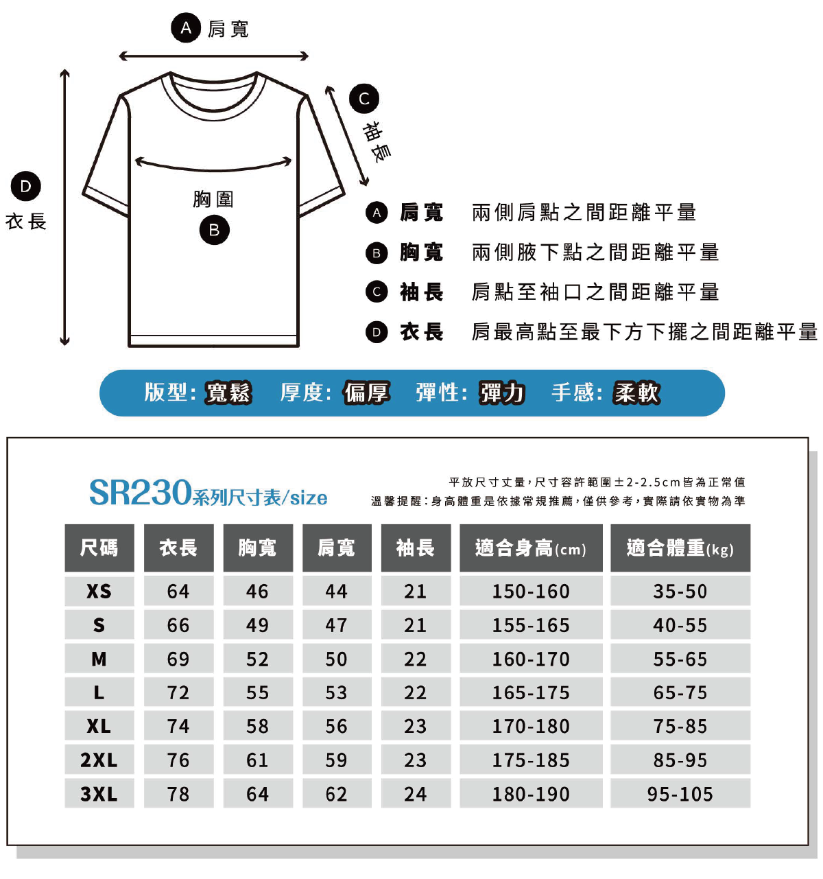 [Taiwan Brand] SORONACOOL Heavy Dropped Shoulder T-shirt Cool Feeling T ...