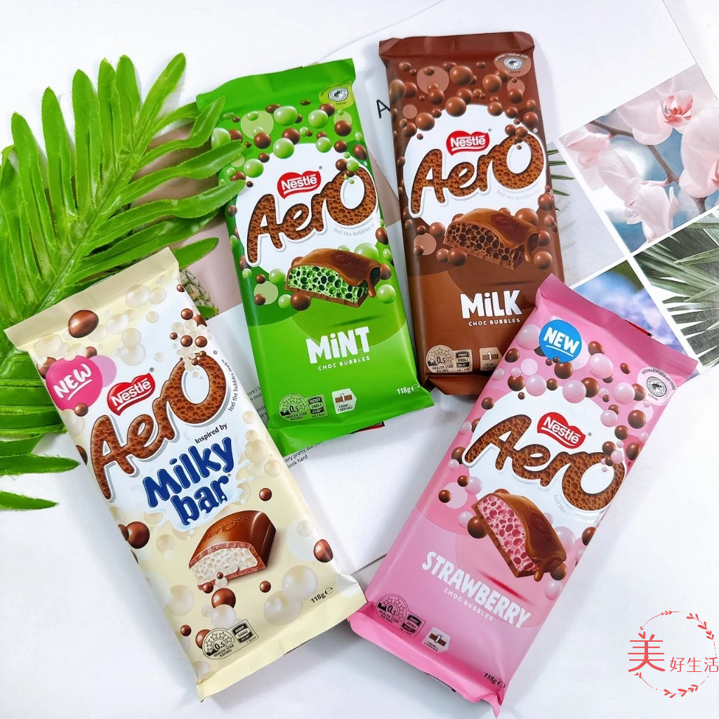 Nestle Aero Bubble Chocolate Block Mint Strawberry Milk | Shopee Singapore