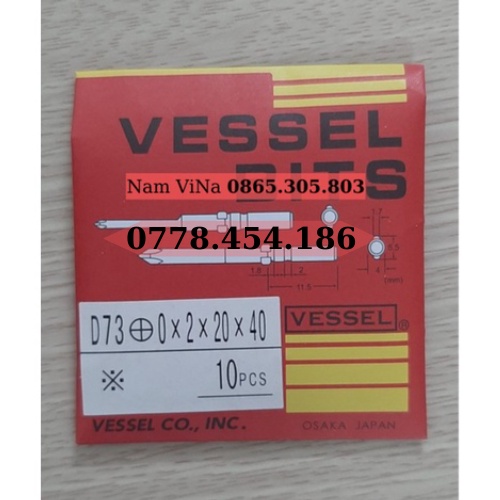 Vessel BITS D73 Screw Nose: 0 * 2 * 20 * 60, Full Size As Required ...