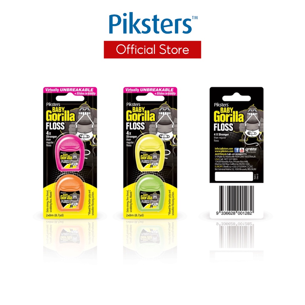 Piksters Baby Gorilla super elastic dental Floss 8m for children