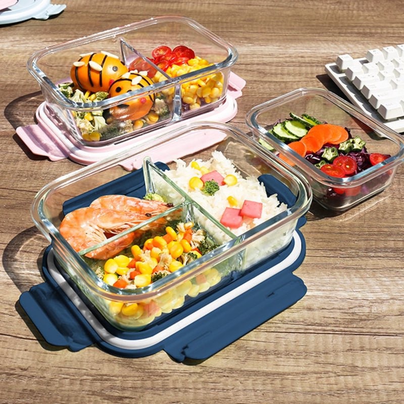 Glass Lunch Box Office Food Box With SpillProof Lid Sold