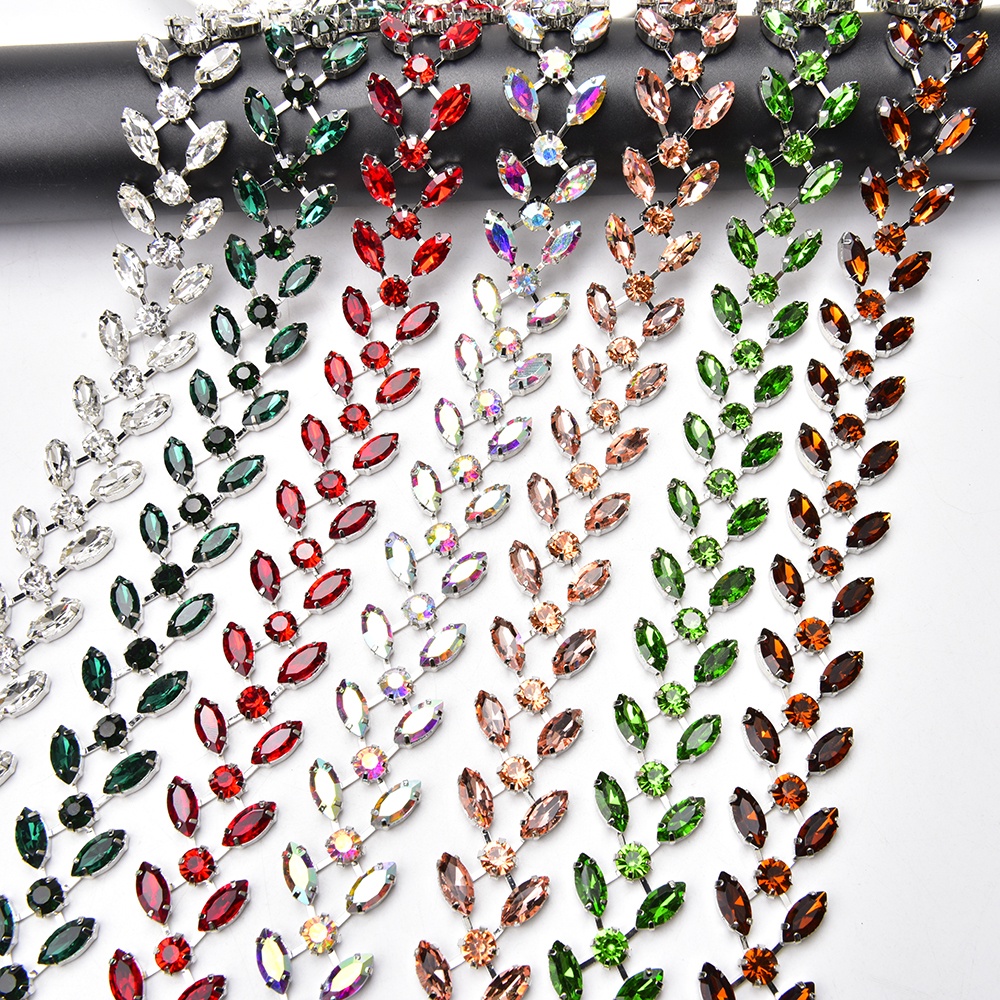50cm Glass Rhinestone Chain Trim Sew on Clothes Shoes Decoration ...