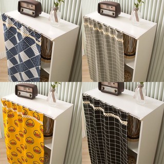 Kitchen curtains Kitchen Cabinet Door Slide Rail Self-Adhesive Curtain ...