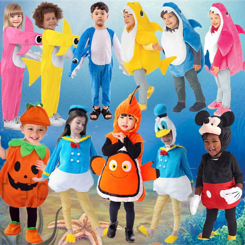 Children's Animal Dress Up Halloween Dress Up Cute Baby Shark Donald