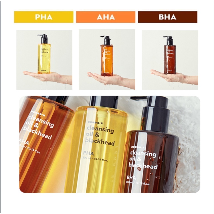 [HANSKIN] Cleansing Oil & Blackhead 300ml (AHA/BHA/PHA) Shopee Singapore