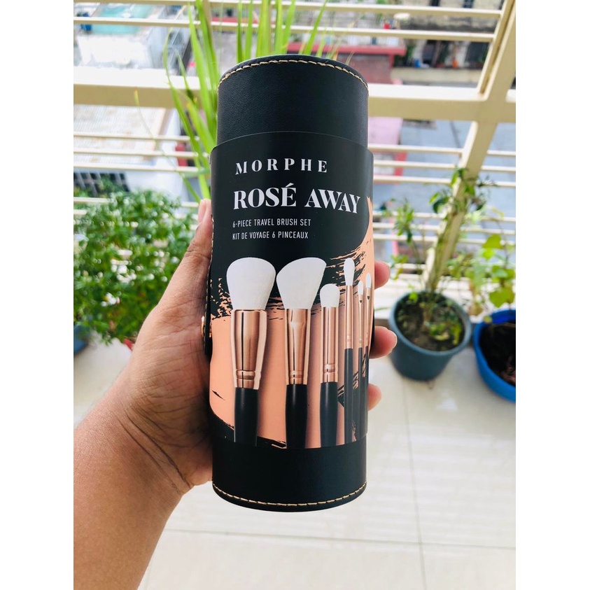 Morphe Rose Away 6-Piece Travel Brush Set