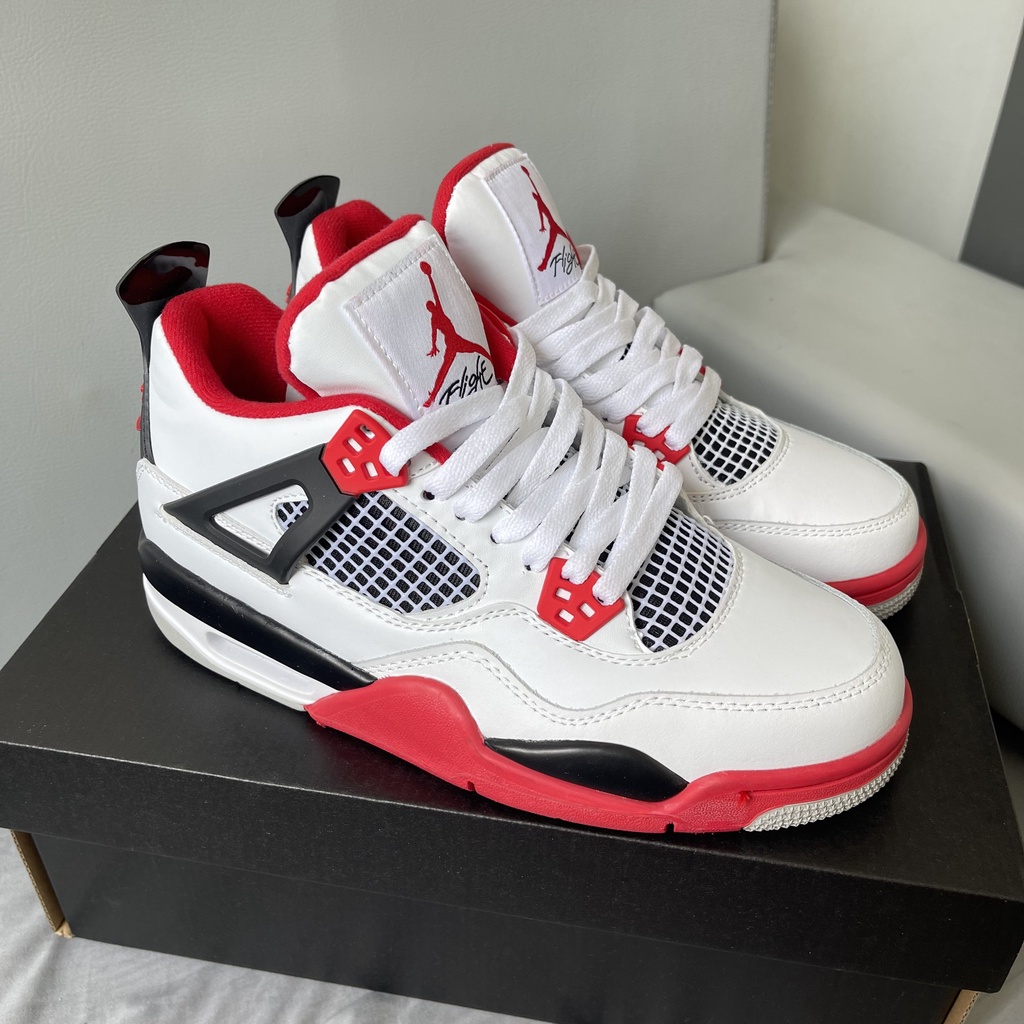 Jordan 4 Low Fire Red Sneakers - Beautiful Standard Version | Fullbox ...