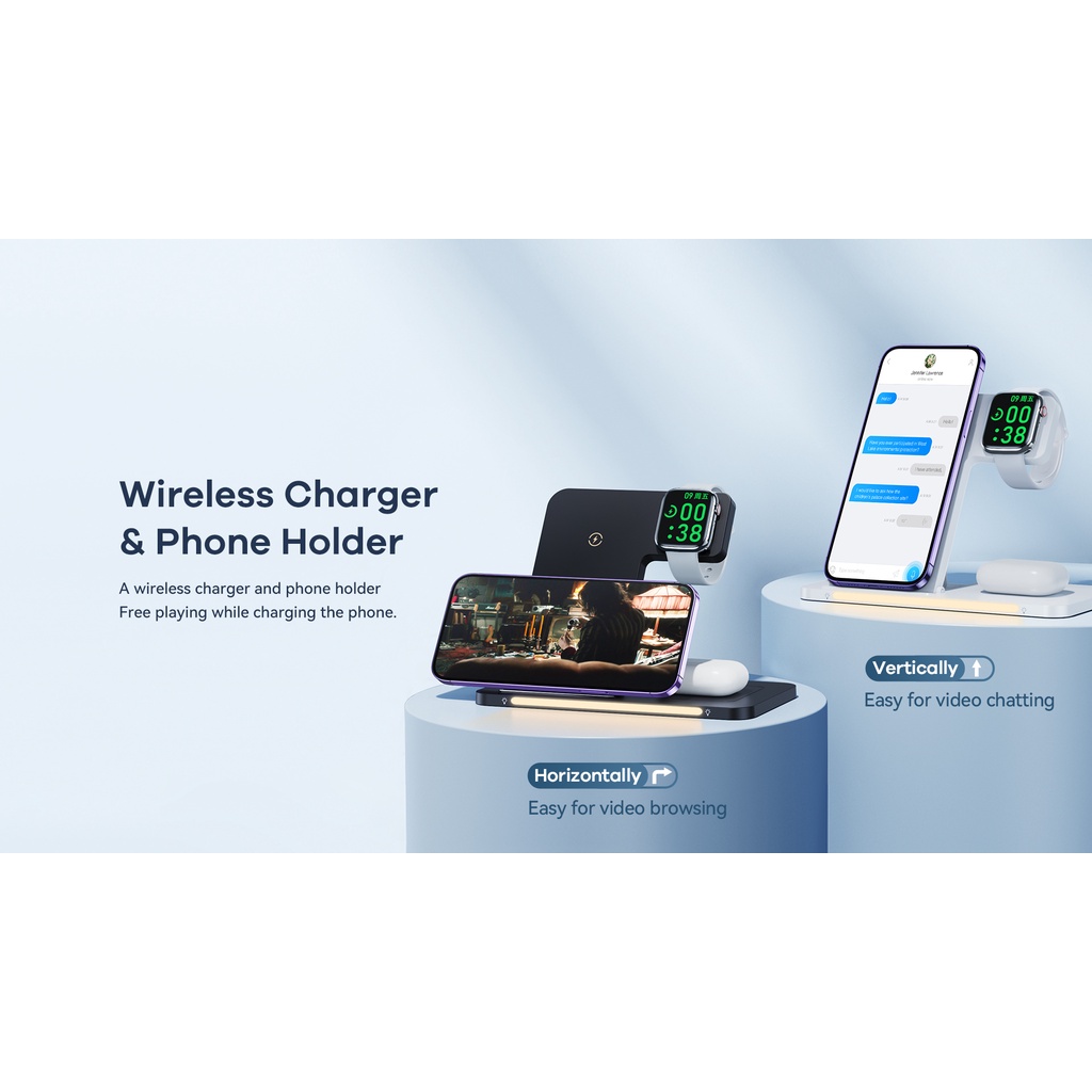 3 in 1 Fast Charging Wireless Charger 15W - Remax RP-W70 - Genuine ...