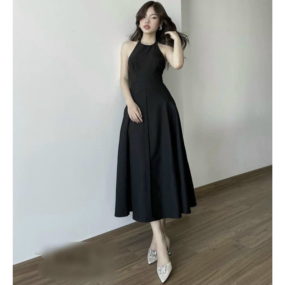 Freesize maxi Black Overalls Skirt With Open Back | Shopee Singapore