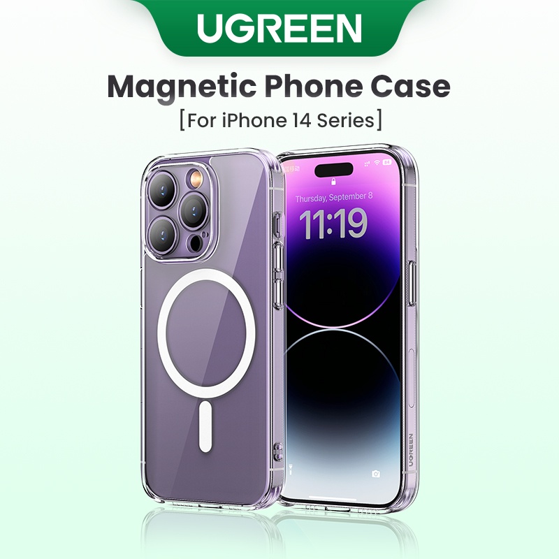 UGREEN Magnetic Phone Case Protective Anti-collision Clear Phone Case for iPhone 14/Plus/Pro/Pro Max
