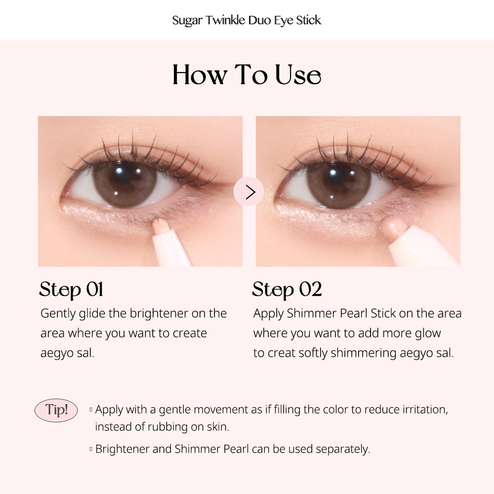 PERIPERA] Sugar Twinkle Duo Eye Stick 0.78g | Shopee Singapore