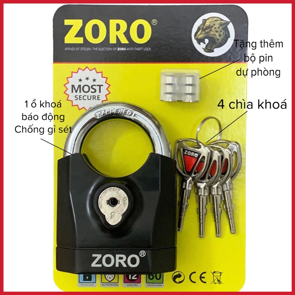 Zoro Round Key Alarm Lock Latest Model 2023, High-End Anti-Theft Door ...