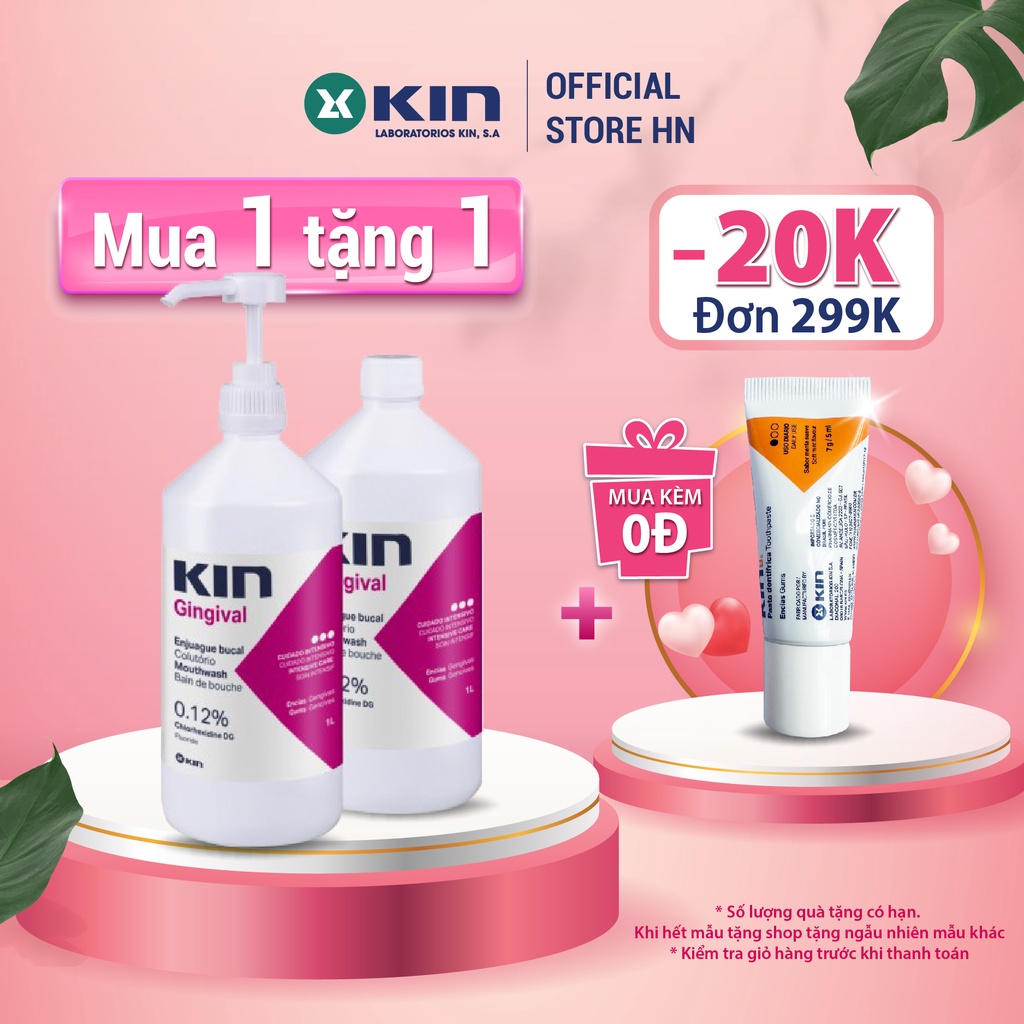 Kin Gingival Mouthwash 1000ML, Prevent Gingivitis, Bad Breath, Root