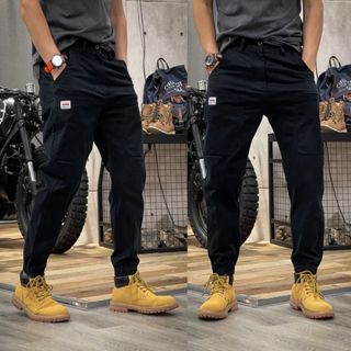 Mens joggers with side on sale pockets