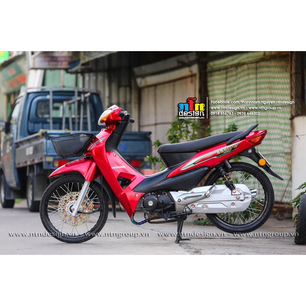 Bi Decal Removable Sticker Wave alpha 100 red cars | Shopee Singapore