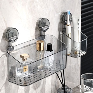 Suction Cup Shelf For Mirror Luxury Style Glaciers Pattern Suction Cup Shelf  Multi-Capacity Sucker Rack Bathroom Suction Tray - AliExpress