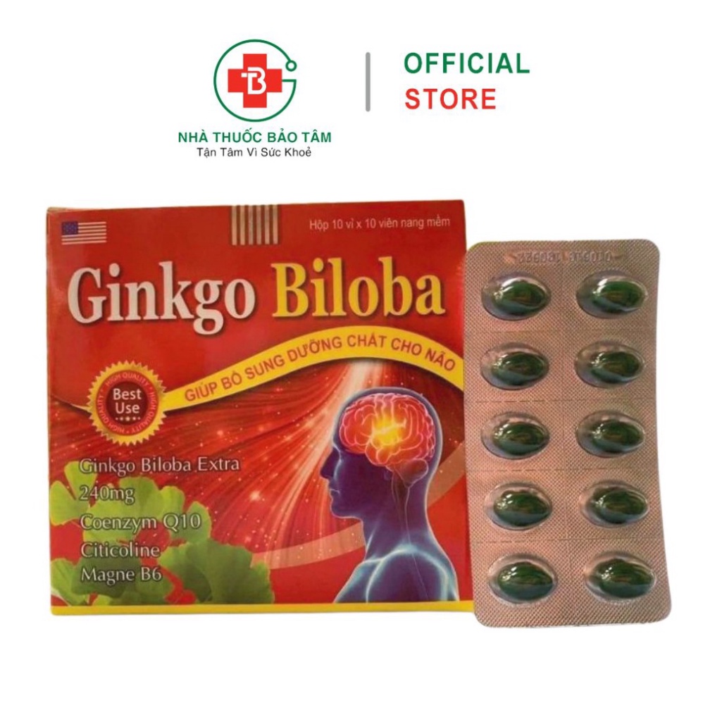 Ginkgo Biloba 240mg Box Of 100 Tablets Helps Supplement Nutrients To