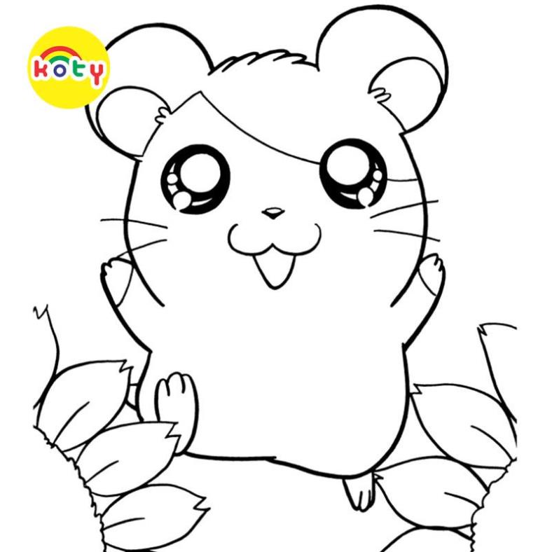 Hamtaro Coloring Painting - Set Of 10 A4 A5 Coloring Pictures For Wax ...