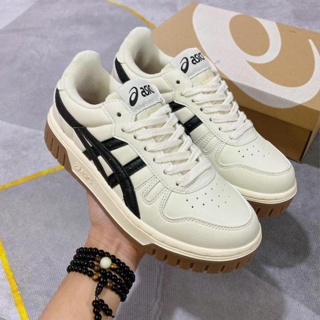 Asicscourt mz cream white Blark gum Shoes, Asics Standard Chinese Shoes With gum Soles In Full 3 Colors hot trend For Men And Women