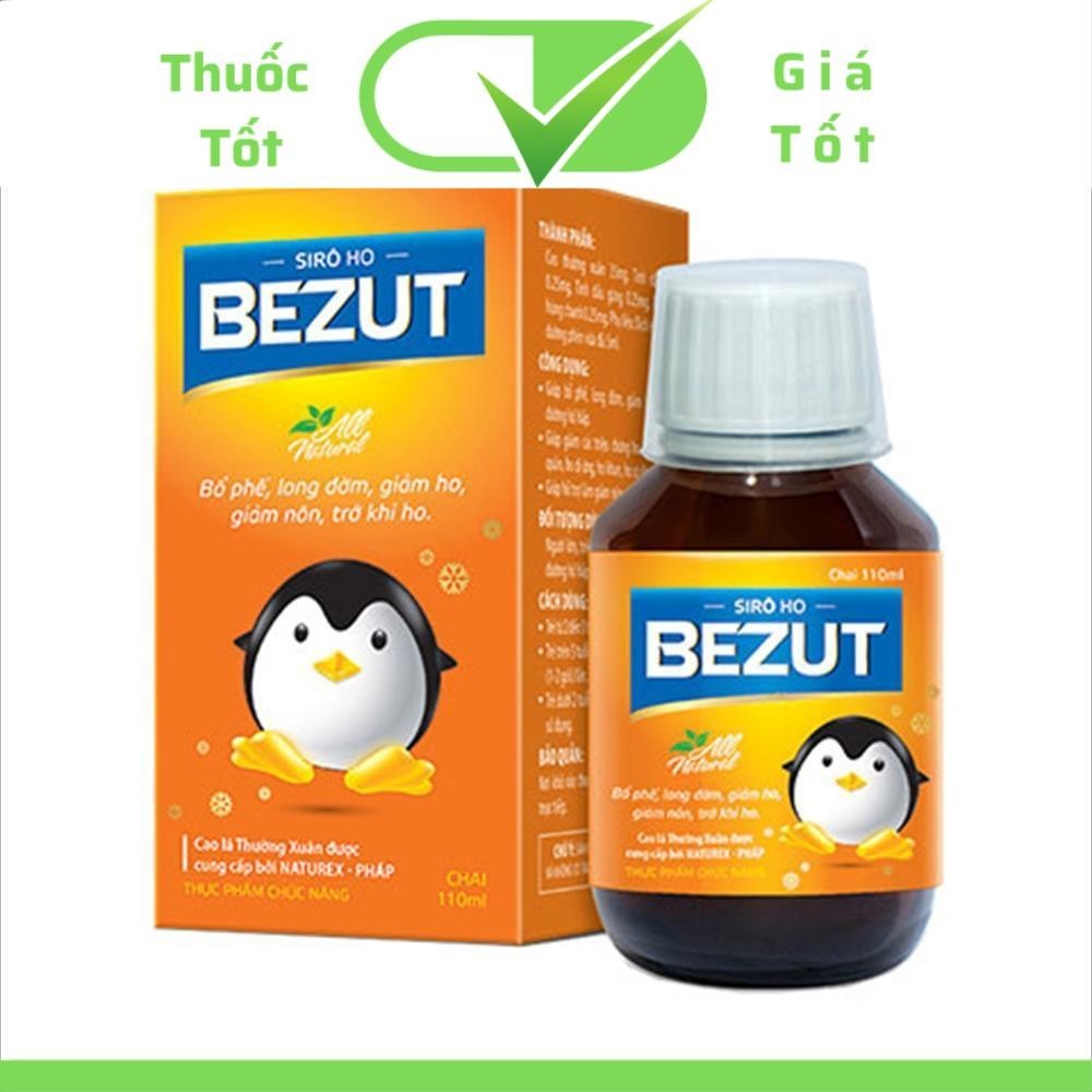 Bezut Cough Syrup 110ml Bottle Support To Reduce Cough, Phlegm, Waste