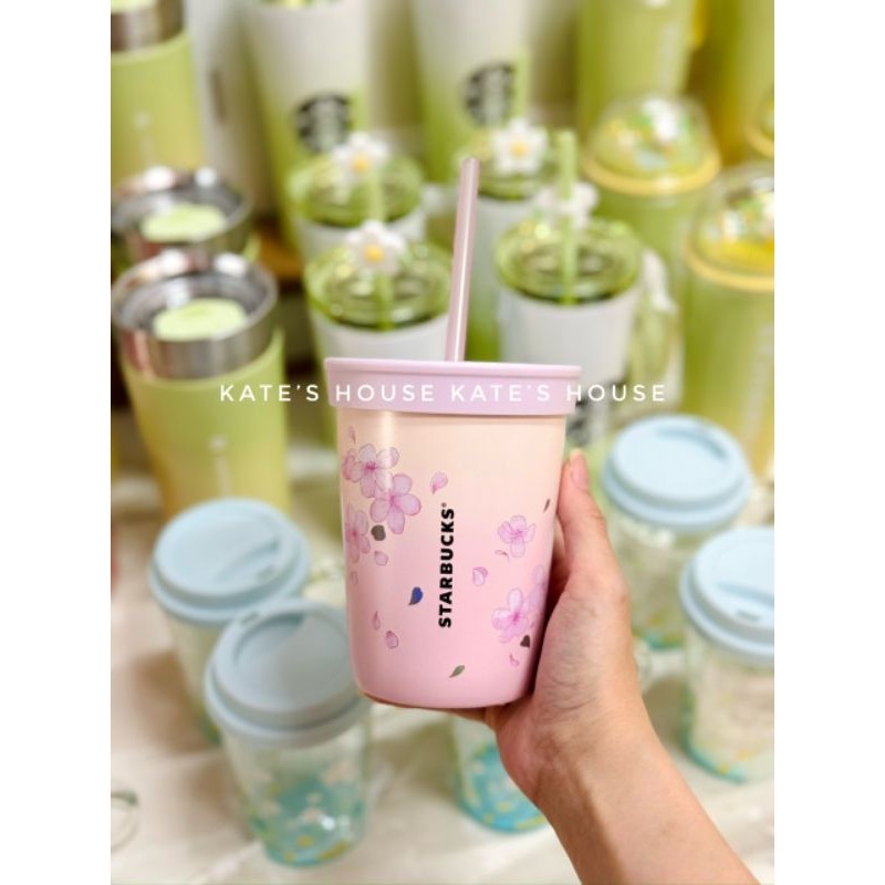Starbucks Ceramic Thermos Bottle Sakura Taiwan Collection 2024 HCM