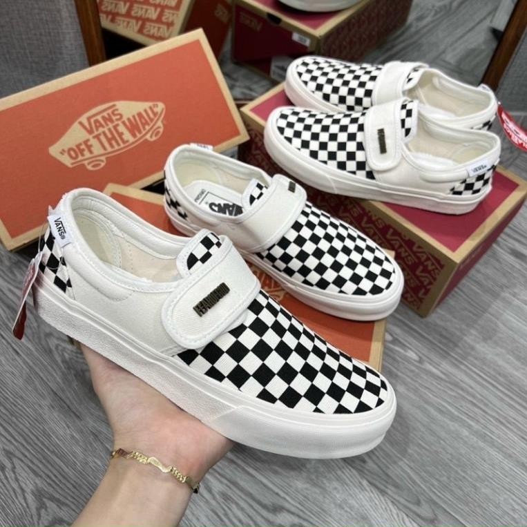 Van.s Checked Strap Shoes full box Bill full size Men And Women Shopee Singapore