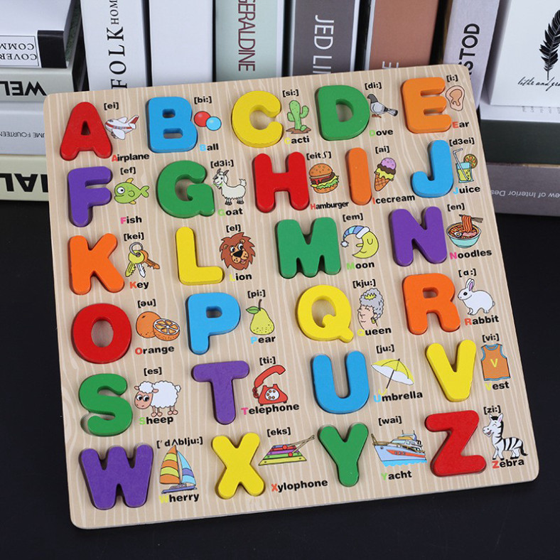 Smart Toy English Alphabet Learning Letters Roughness Alphabet Wooden ...