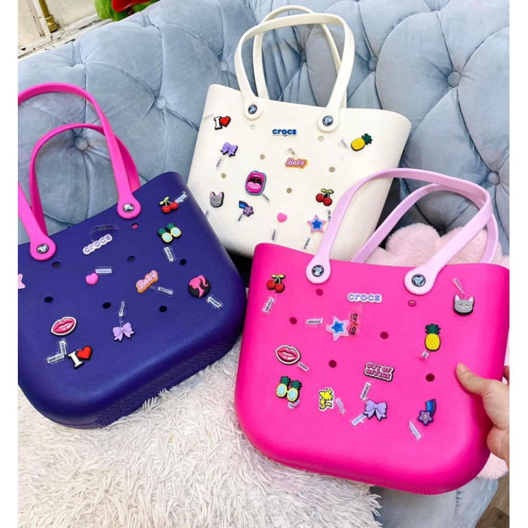 Beach crocs bag travel storage soft light high quality plastic size 33x25x10cm Free fullcharm My Nhan