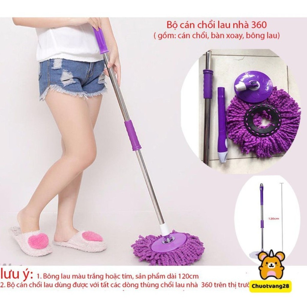 360 degree rotating mop with stainless steel body and mop | Shopee ...