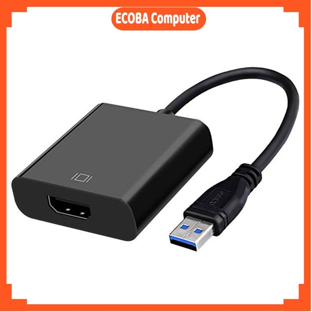 Usb to VGA USB to HDMI 3.0 Converter Cable for ECOBA laptop computer ...