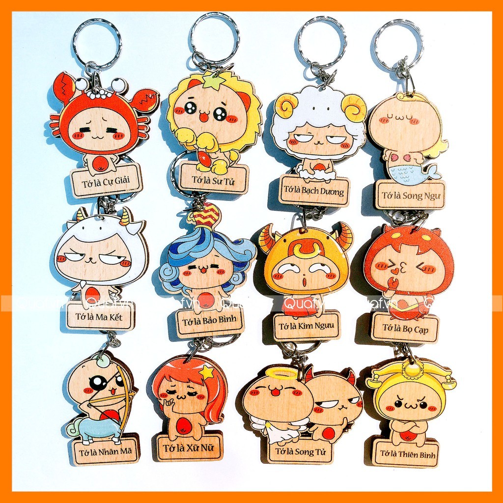 Combo 12c - Danbo keychain of 12 zodiac signs (new model) | Shopee ...
