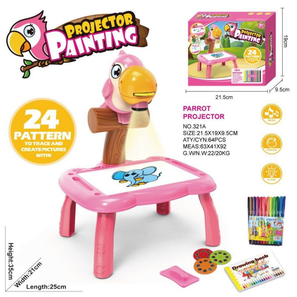 Parrot Drawing Table with Smart Projection Light for Children to ...