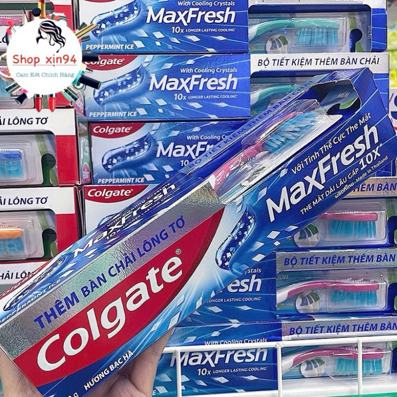 Colgate Maxfresh Mint The Mat toothpaste 225g with free toothbrush (all ...