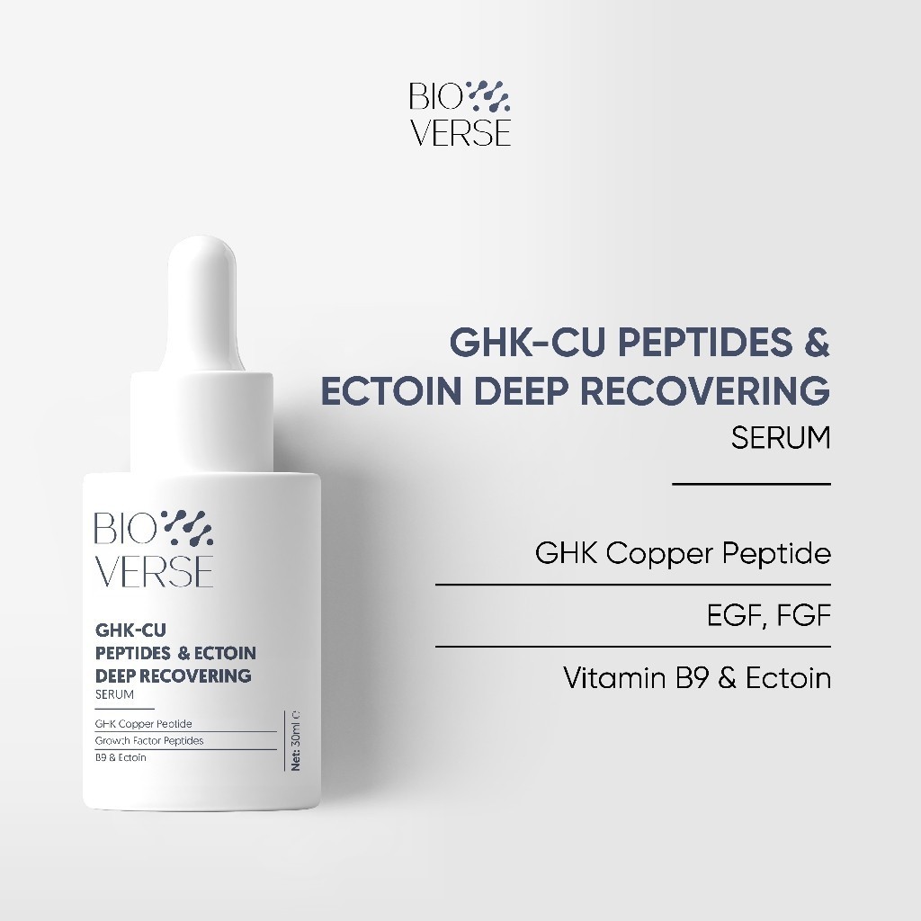 Bioverse GHK-Cu Peptides & Ectoin Deep Recovering Serum 30ml | Shopee  Singapore