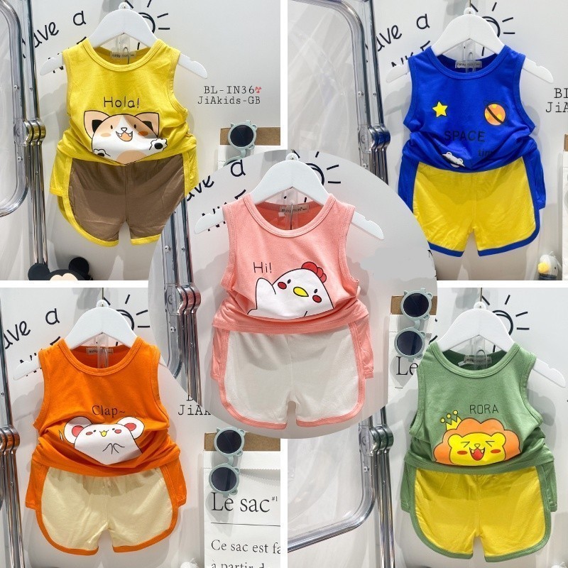 Minky Mom Children's Clothing Set, Soft and Cool Elastic, Funny