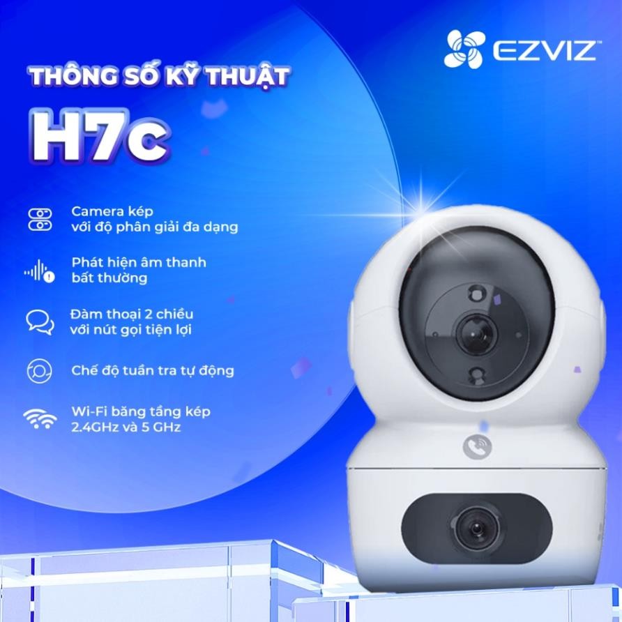 EZVIZ indoor binocular Camera H7C 8MP Integrated AI, 360 degree ...