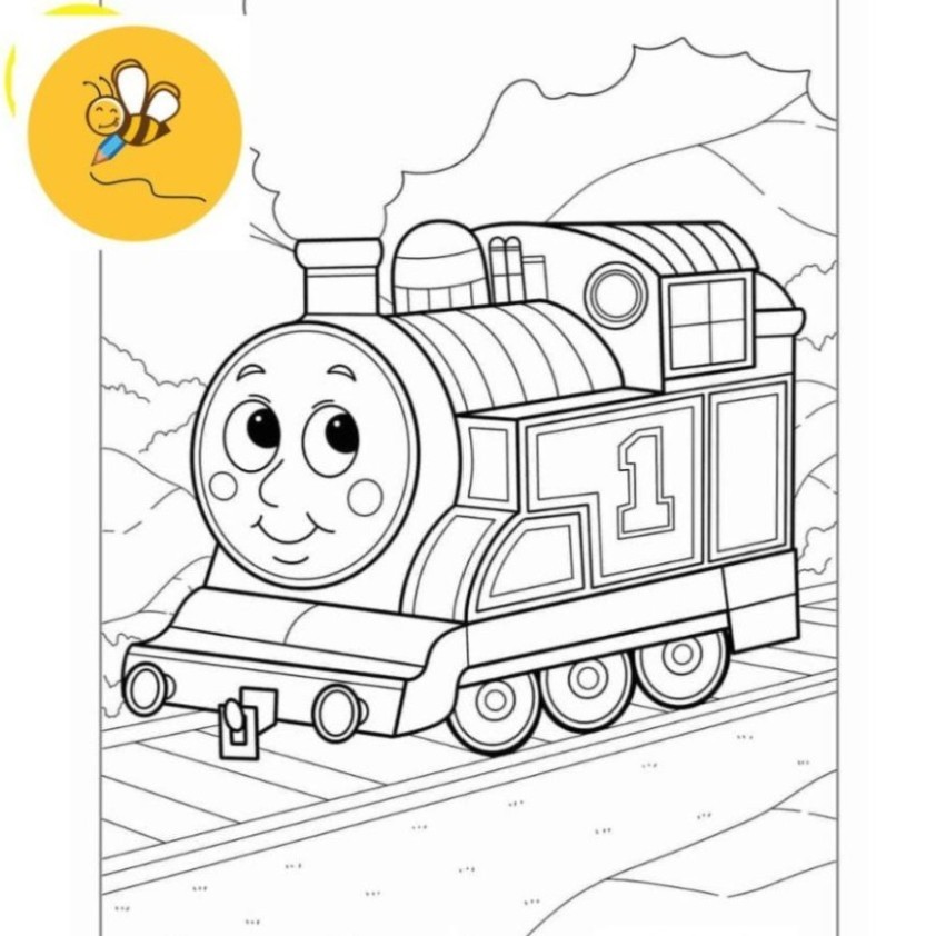 Set of 39 TRAIN coloring pages, A4, A5 train coloring pages, coloring ...