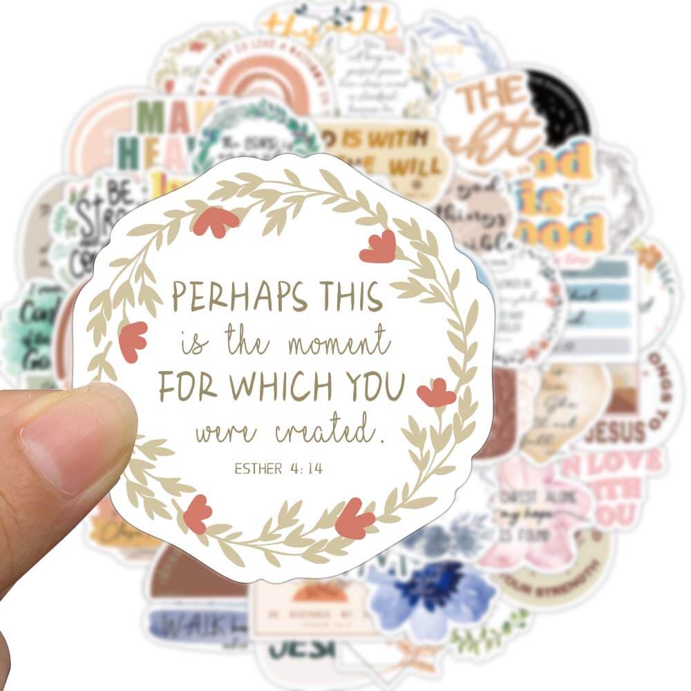 [Large sticker]50pcs Bible Quotes Stickers Jesus Christian Religious ...