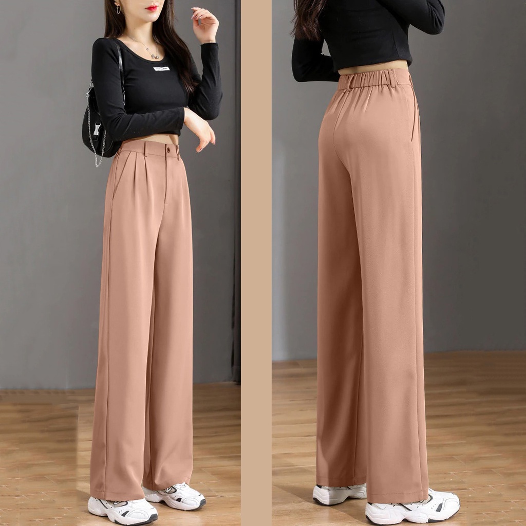 PLUS SIZE BOOTCUT WOMEN SLACK PANTS / SELUAR SLEK WANITA OFFICE WORK PANTS  / POLYBLEND STRETCHABLE SLEK EF-3939